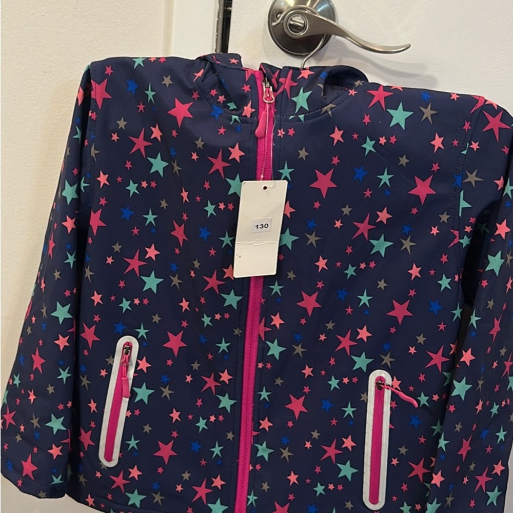 Jingle Bongala Starry Kids Waterproof Rain Jacket Girls size 10-12
